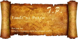 Tamási Petra névjegykártya