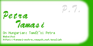 petra tamasi business card